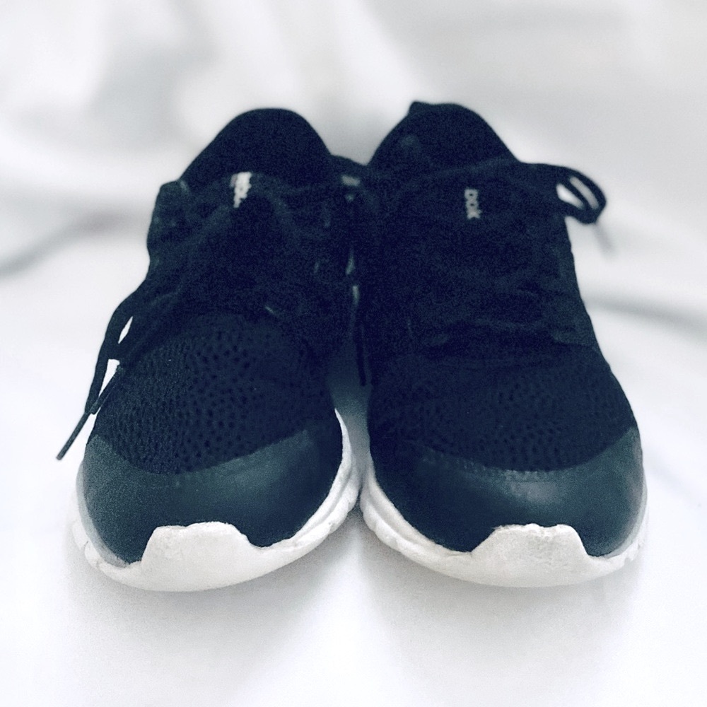 Reebok black, running shoes.  Size 9